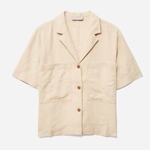 Everlane Linen Workwear Shirt in Warm Khaki